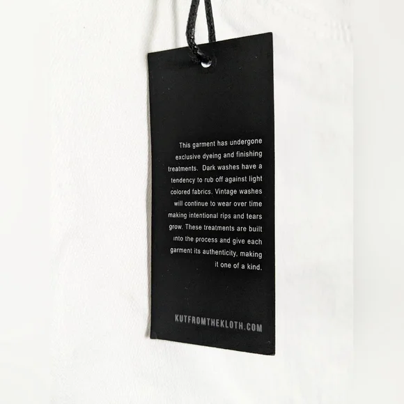 Kut From the Kloth Gidget Fray Shorts Size 14 White NWT - Picture 5 of 5